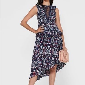 NWOT Foxiedox Miranda Pleat Ruffle Dress S